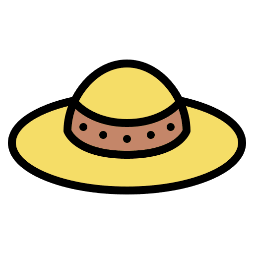 Hat spring woman season icon