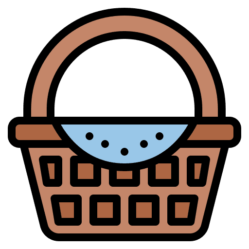 Picnic holidays holiday food basket icon