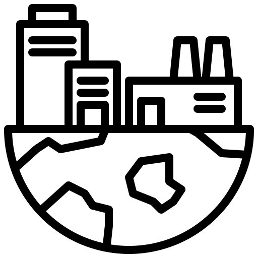 Industry eco industry contamination icon