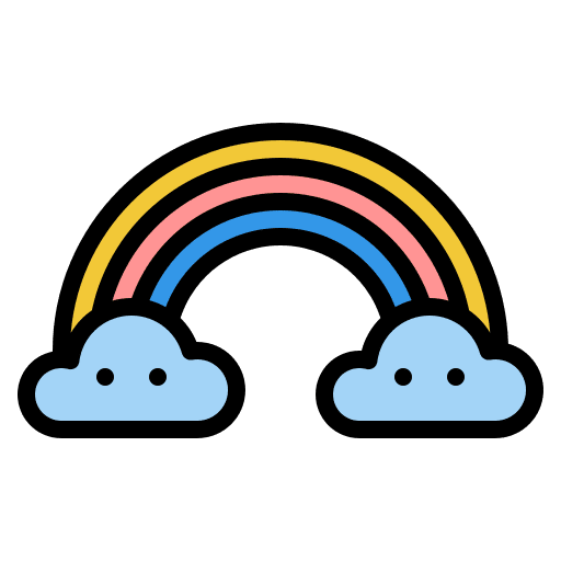 Rainbow cloud clouds weather icon