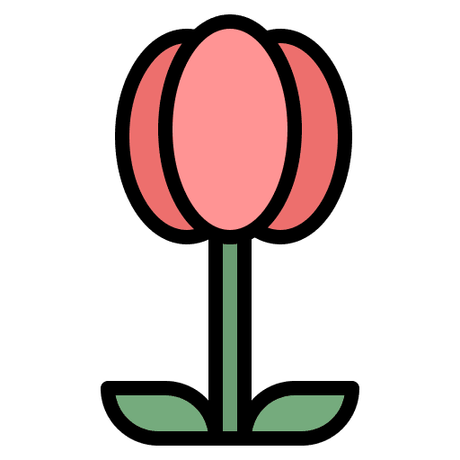 Tulip nature flowers petals icon