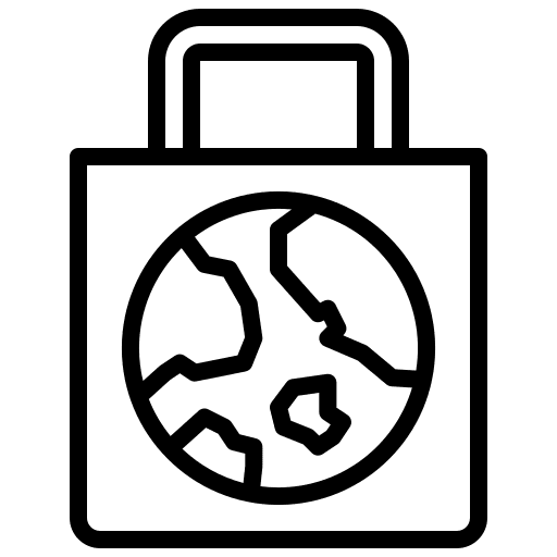 Bag world bag save the world icon Bag world bag save the world icon