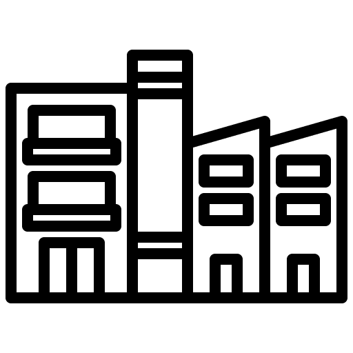 Factory environment industry recycling plant icon Factory environment industry recycling plant icon