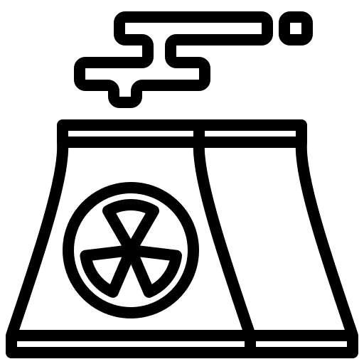 Nuclear nuclear plant industry signaling icon Nuclear nuclear plant industry signaling icon