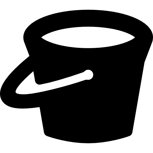 Bucket of sand paint bucket sand bucket shapes icon