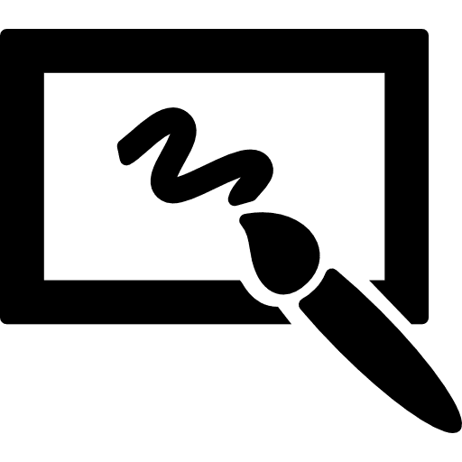 Draw a picture board paint art icon