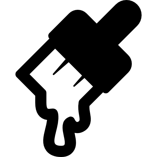 Paint brush dripping painting drip paint icon