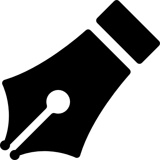 Tip pen fountain signing pen icon