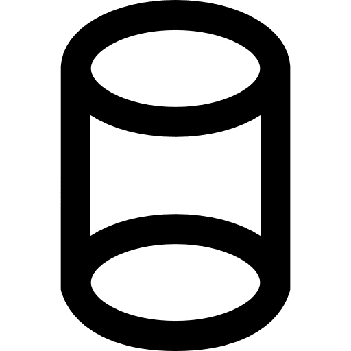 Empty cylinder cylindrical cylinders shapes icon