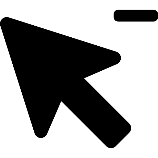 Mouse cursor clicking cursor subtract icon