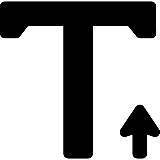 Capital t font size enlarge letter icon