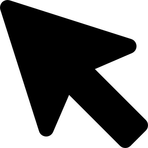 Cursor interface arrow pointing up icon