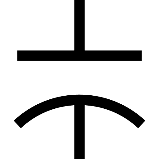 Capacitor electrical condenser electrical component icon