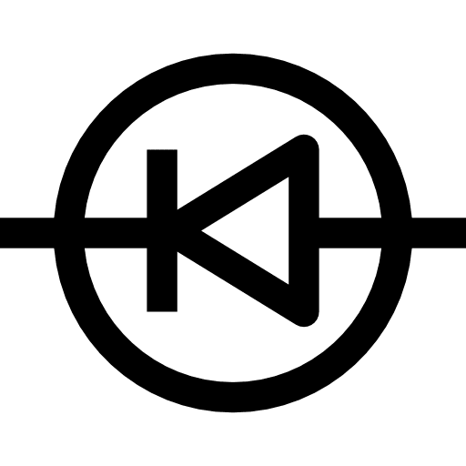 Diode electric circuit semiconductor icon