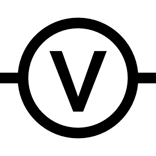 Voltmeter energy technology measuring icon