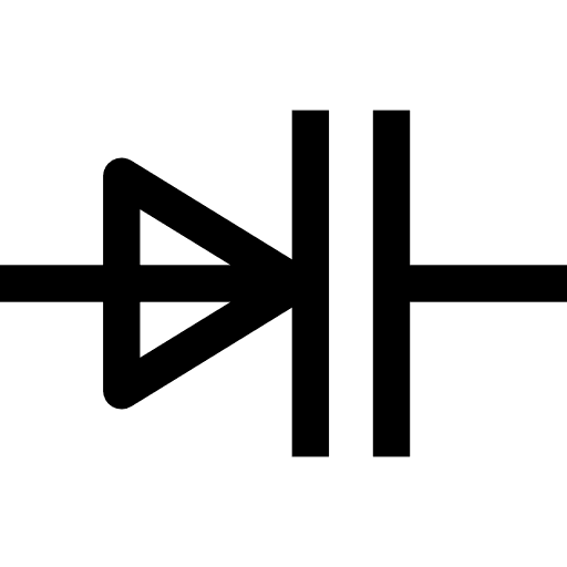 Diode technology diode semiconductor icon Diode technology diode semiconductor icon
