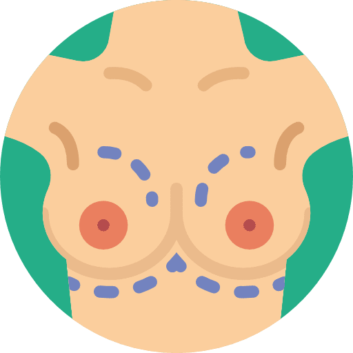 Breast implant human body breast surgery icon