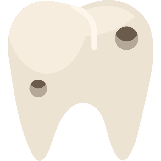 Caries medical tooth caries icon