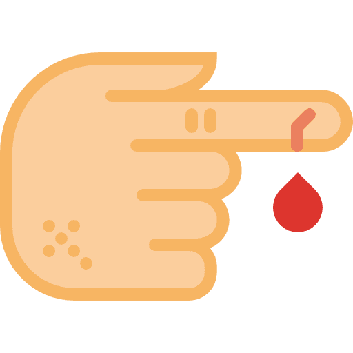 Finger body parts glucose finger icon