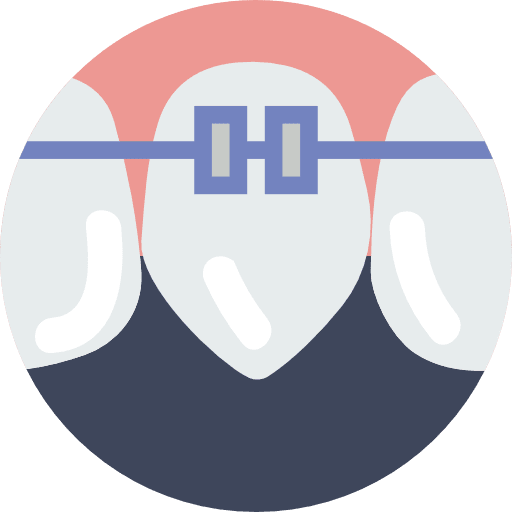 Braces dental teeth braces icon