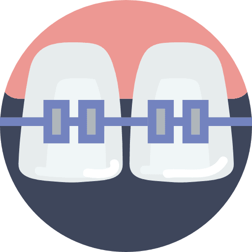 Braces medical dentist braces icon