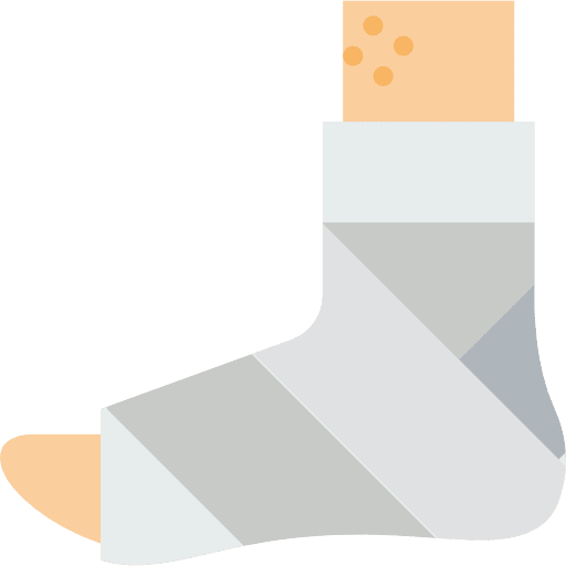 Plastered foot health care foot clan body part icon