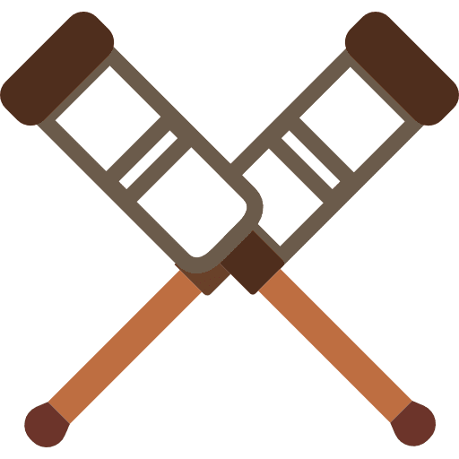 Crutches crutch health injury icon