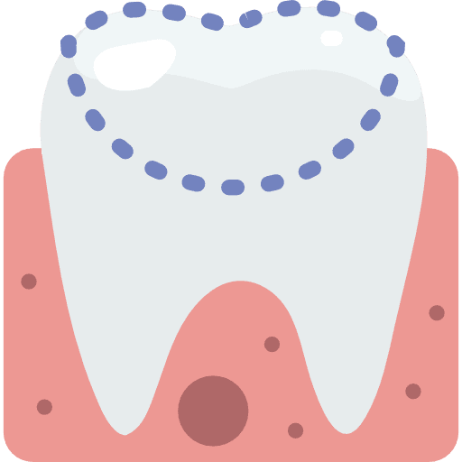 Gum molar medical dentist icon