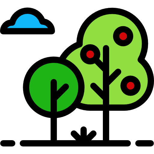 Fruit tree nature trees tools and utensils icon