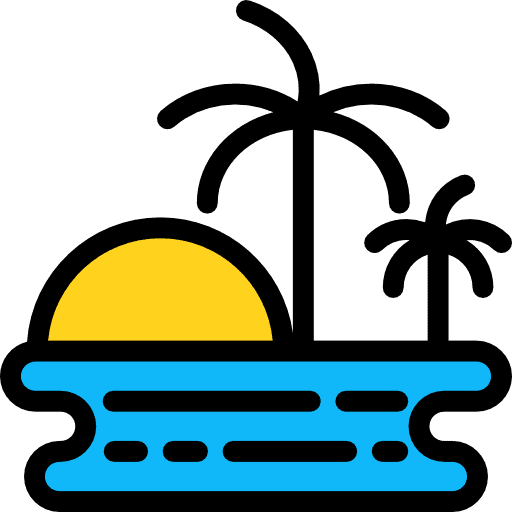 Beach beach sun landscape icon
