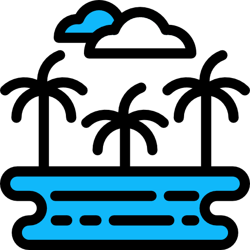 Beach island sun beach icon