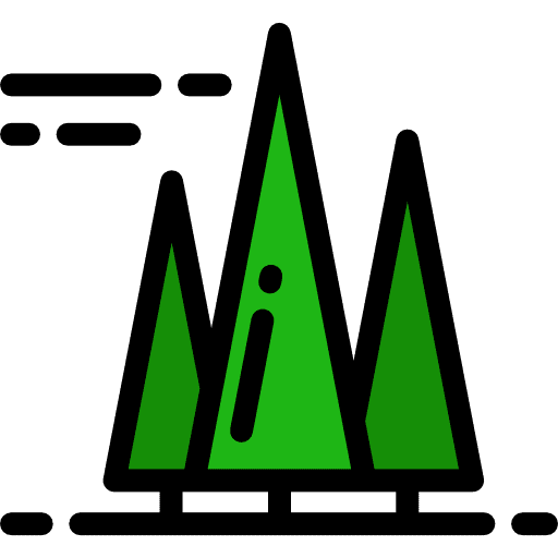 Forest tree path woods icon