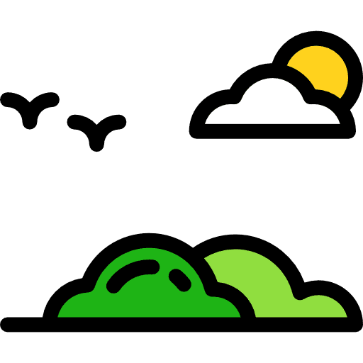 Grass soil leaves ground icon