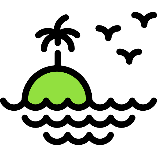 Island island desert oasis icon