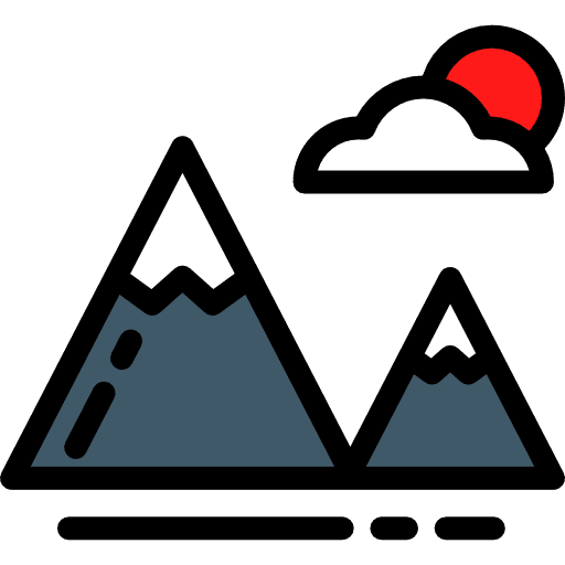 Mountain mountain hills scenery icon