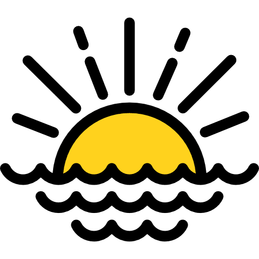 Sunset weather sunset down arrow icon