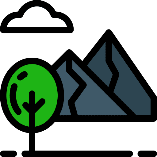 Mountain nature field mountain icon