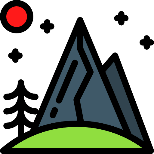 Mountain nature mountain view hills icon
