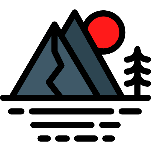 Mountains landscape mountains moon icon