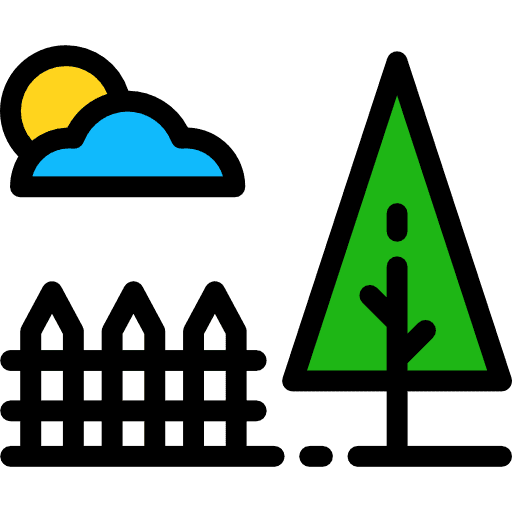 Park cityscape bench outside icon