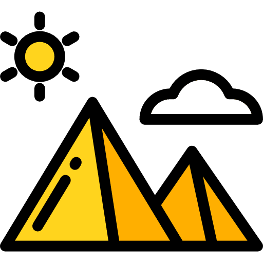 Pyramid river pyramid nature icon