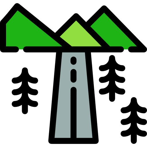 Road nature road mountains icon