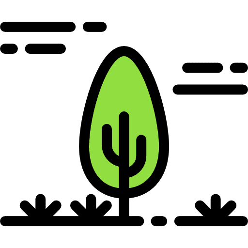 Tree gardening fruit tree botanical icon