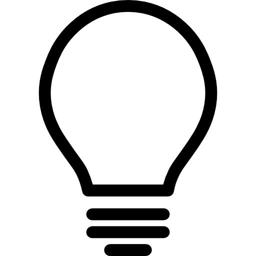 Light bulb illumination furniture and household invention icon