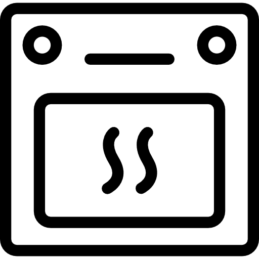 Oven furniture and household kitchen oven icon
