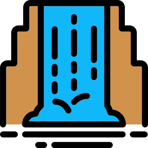 Waterfall river nature waterfall icon