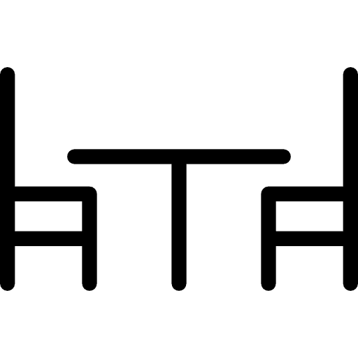 Elegant chairs dining room furniture icon