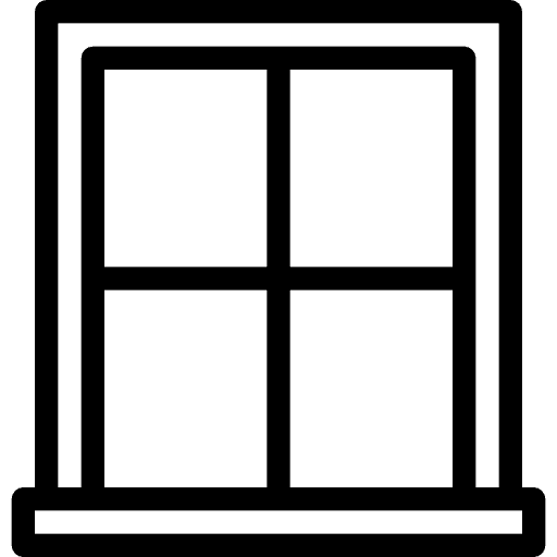 Window decoration furniture and household construction and tools icon