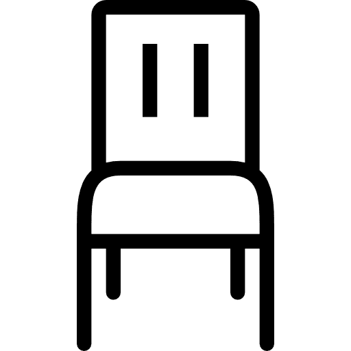 Chair furniture and household furniture seat icon