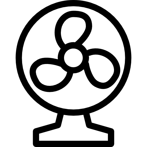 Table fan cooling summer fans icon